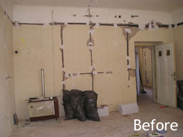 Kitchen before renovation and furnishing