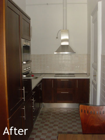 Kitchen after renovation and furnishing